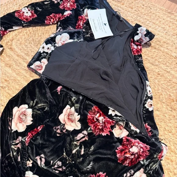 Revolve NICHOLAS Black Floral One-Shoulder Dress - Picture 7 of 9
